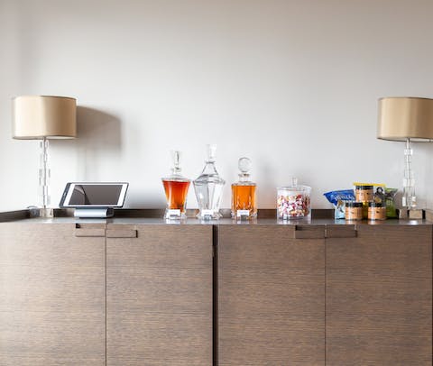 Serve drinks and entertain at the minibar 