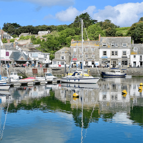 Discover the quaint former fisherman's cottages and stunning seafood in the charming town of Padstow, a eight mile drive from your front door