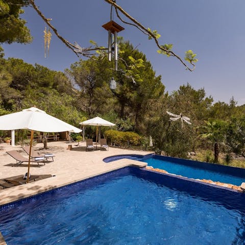 Enjoy a choice of two infinity pools to swim in
