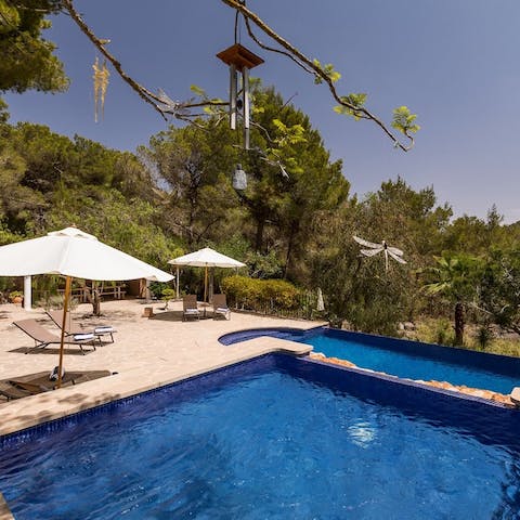 Enjoy a choice of two infinity pools to swim in