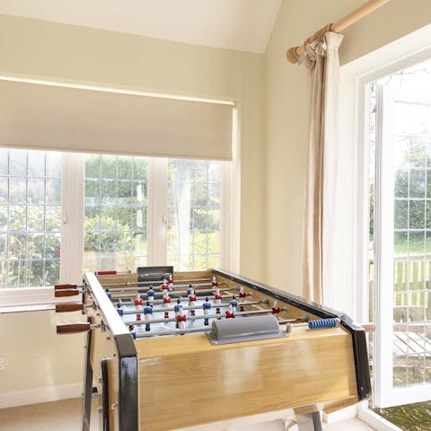 Challenge your family to a game of table football