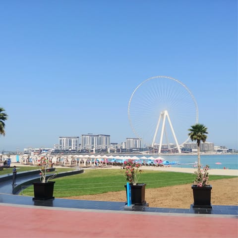 Spend a day on the sands of JBR Beach, a short drive away