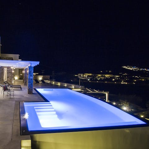 Slip into the pool for a late-night swim under the stars