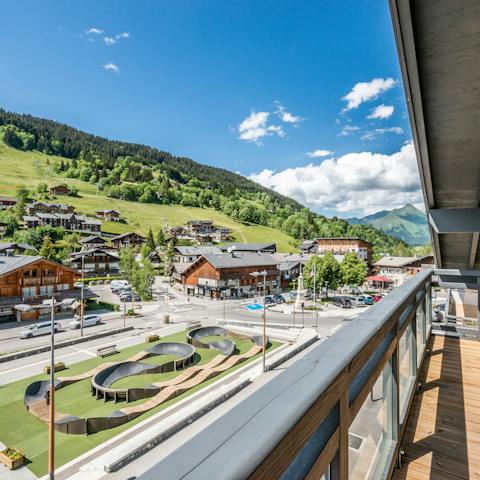 Sit out on the balcony and take in the mountain views
