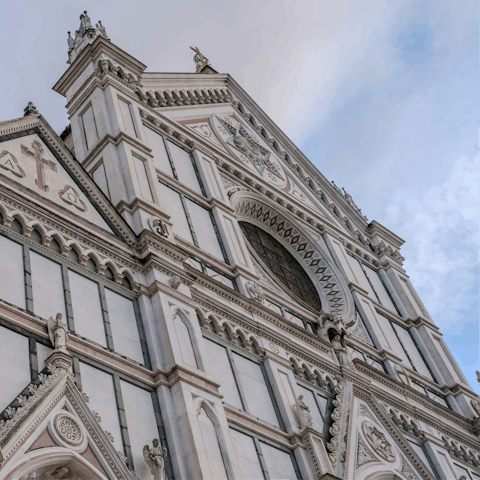 Admire the Basilica di Santa Croce di Firenze – it's a stone's throw away