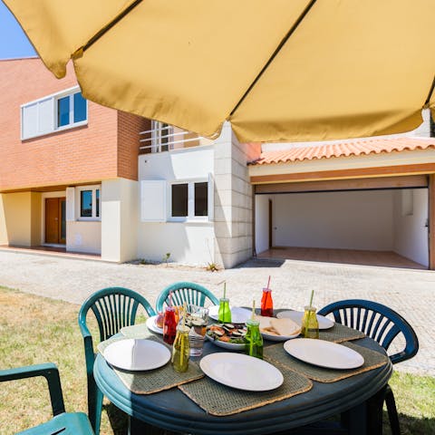 Dish up traditional Portuguese cuisine at the alfresco dining table