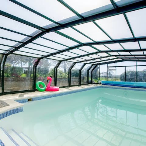 Plunge into your private pool no matter the weather