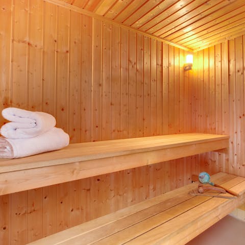 Make time to relax in the sauna