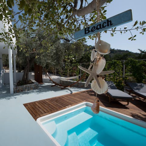 Cool off in the private pool, or make your way 150m to the nearest beach