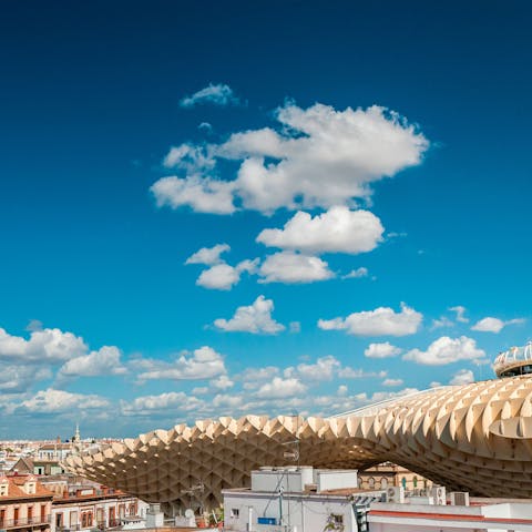 Take in the views of the Mushrooms of Seville from the living room