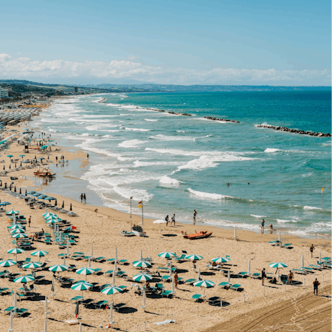 Visit San Vito beach during your stay,  just a seven–minute walk away