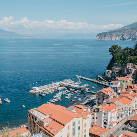 Spend the day exploring Sorrento on the Amalfi Coast, not far by car