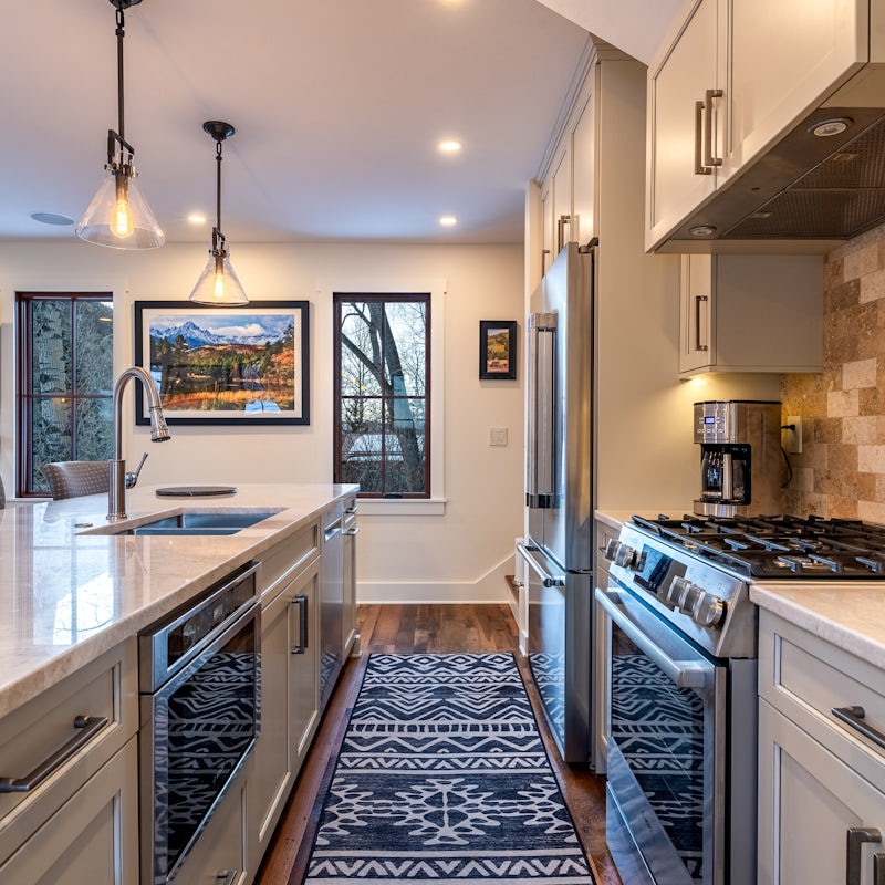 Prepare delicious meals in the sleek kitchen