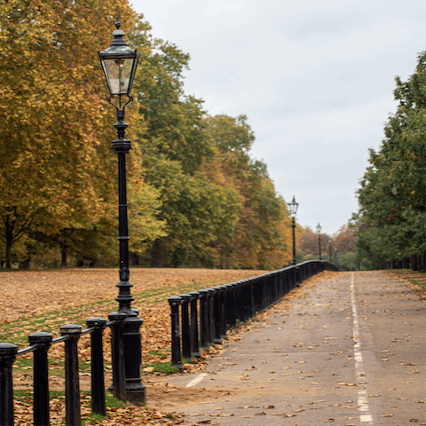 Stroll around Hyde Park – just a five-minute walk away