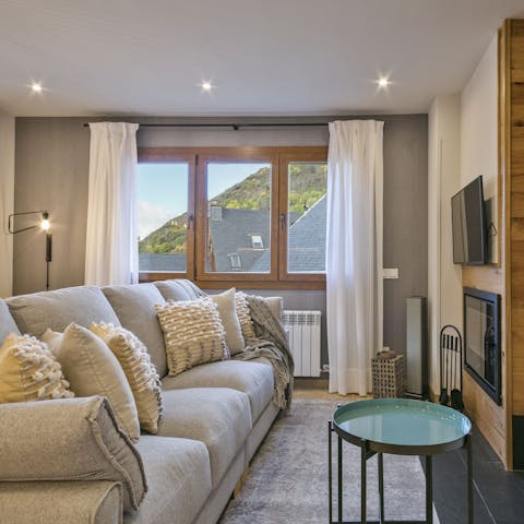 Feel a wonderful sense of welcome from the cosy living room