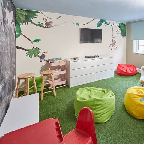 Keep kids entertained in the playroom, even if the weather misbehaves