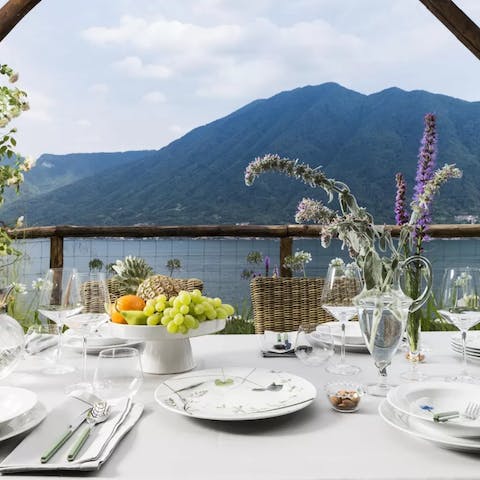 Savour the sweetness of Italian living with delicious meals on the terrace