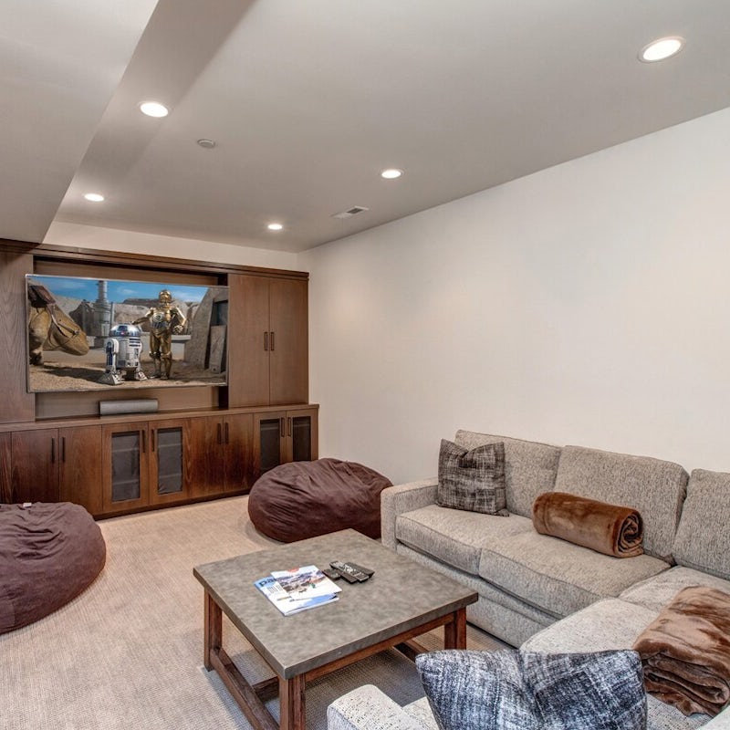Snuggle up with your favourite movie in the cinema room