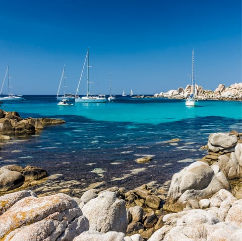 Stroll seven minutes to Moriani Beach – swim in the sea and soak up the Corsican sunshine