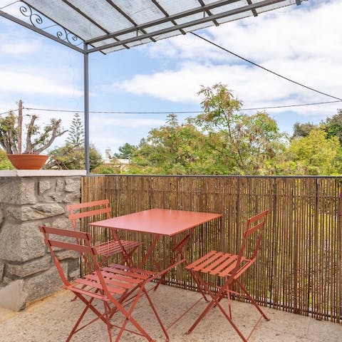 Sip your cappuccino on the balcony and admire the garden view