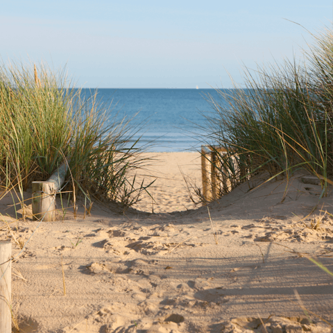 Take a horseback trek along the sand dunes