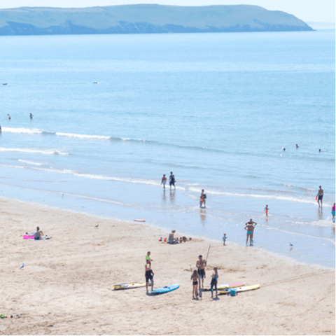 Learn to surf in Woolacombe Bay