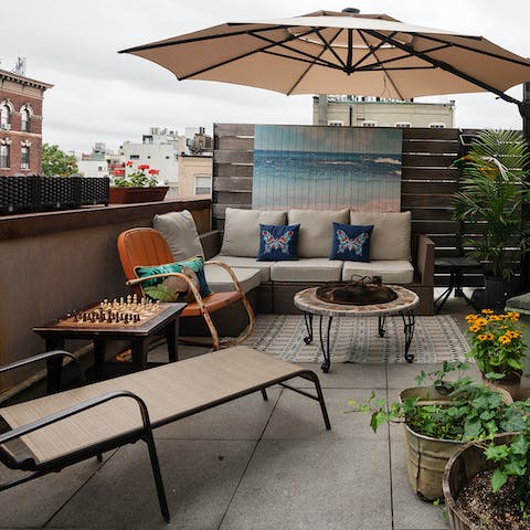 Spend balmy evenings on the private terrace