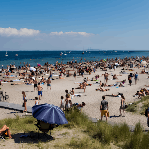 Spend fun-filled days relaxing on nearby Amager Beach 