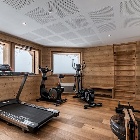 Maintain your daily fitness routine at the on-site gym