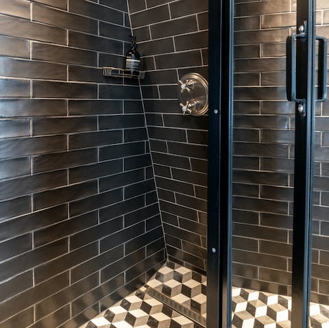 Freshen up in the cool, contemporary shower
