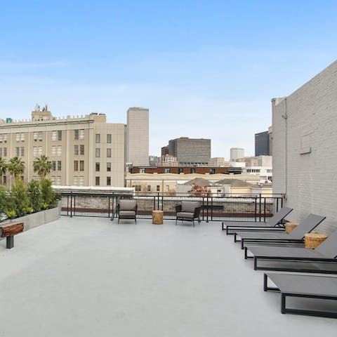 Soak up the sun on the rooftop terrace