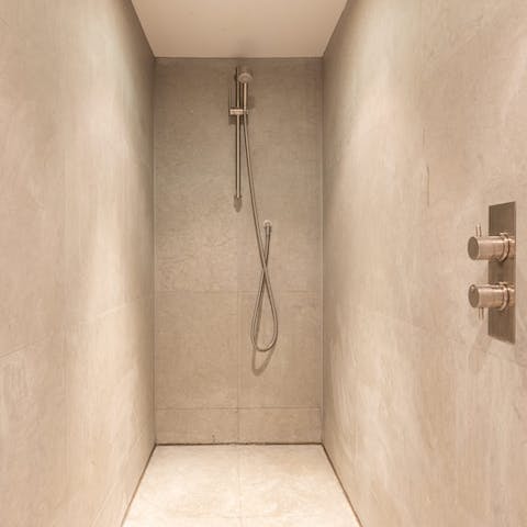 Start mornings with a luxurious soak in the large shower