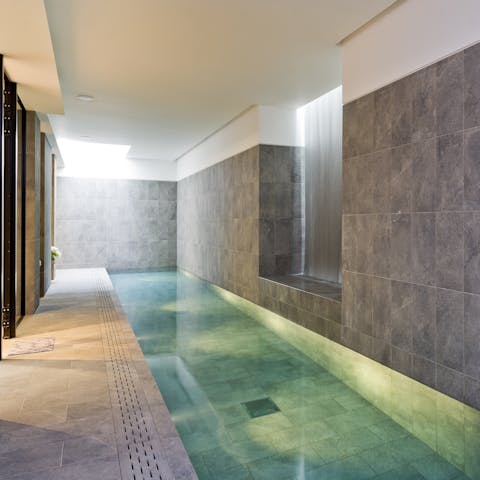 Escape down to the spa, sauna, and pool
