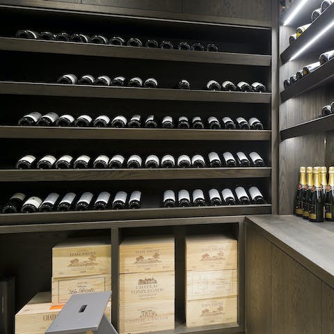 Stock up the wine cellar on arrival 