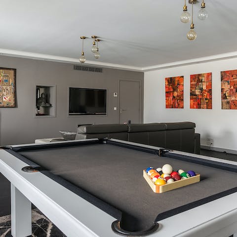 Challenge your family to a game of pool