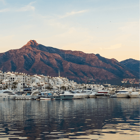 Admire the beautiful mountain views from Marbella – a short drive away 