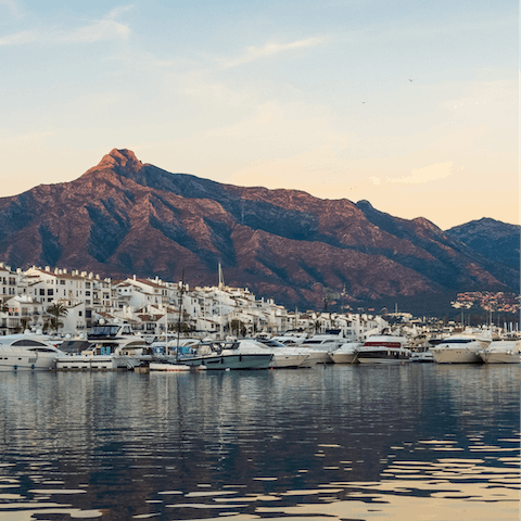 Admire the beautiful mountain views from Marbella – a short drive away