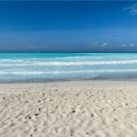 Sink your feet into the sand at nearby Fontane Bianche beach