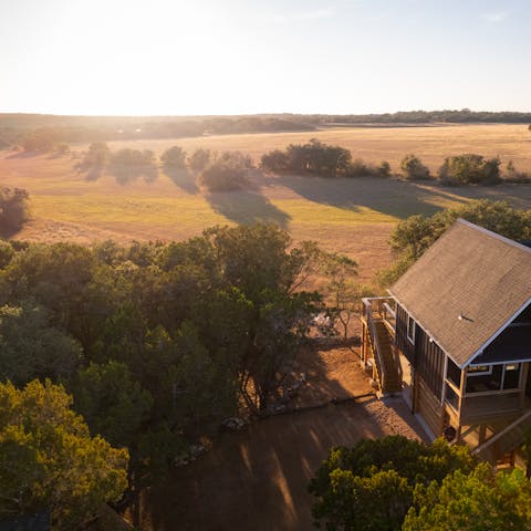 Explore the bucolic valley and deer ranch that surrounds the home
