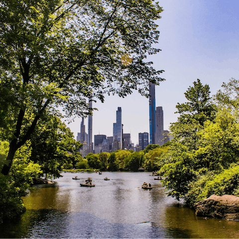 Take a stroll through Central Park, an eighteen-minute walk away