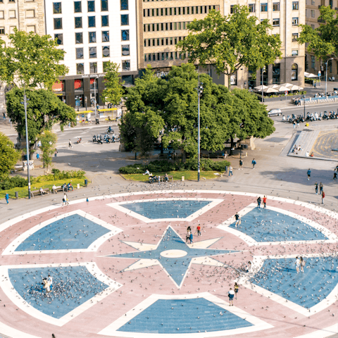 Indulge in some retail therapy at Plaça de Catalunya