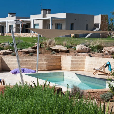 Dip in the pool surrounded by nature