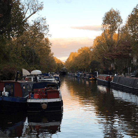 Go for a romantic wander along the banks of the Grand Union Canal, fifteen minutes from the front door