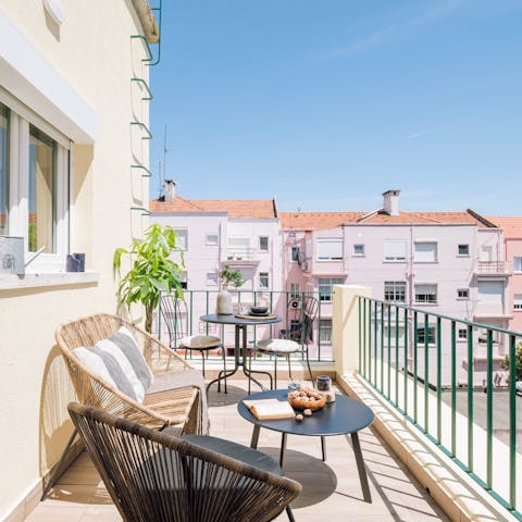 Make morning coffees on the terrace the new routine