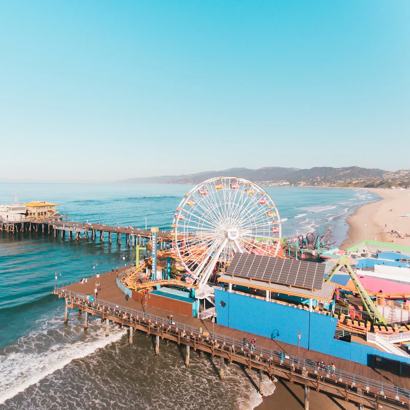 Explore gorgeous Santa Monica, just a five-minute drive or half an hour walk away
