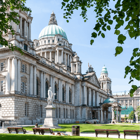 Explore the sights of Belfast, just twelve minutes away by public transport 