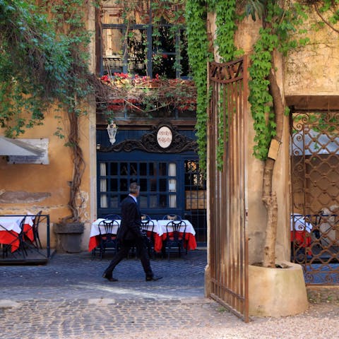 Stay just off Via Margutta, one of Rome's most famous streets