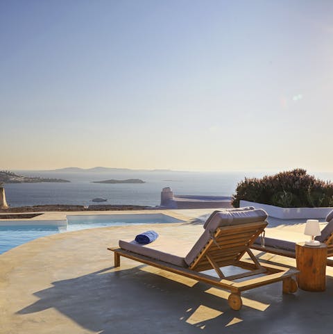 Though the home feels remote, it's only a ten minute walk to the centre of Mykonos Town
