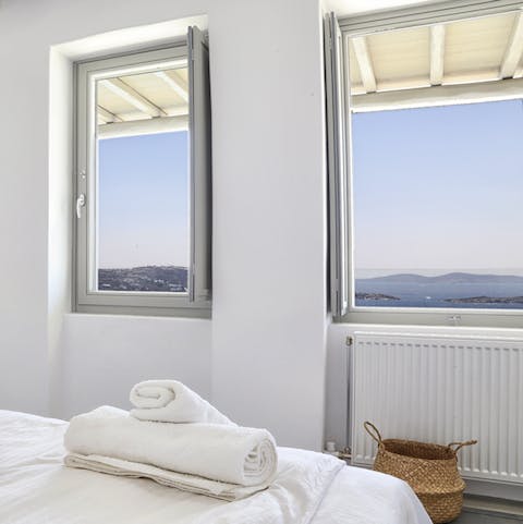 Wake up to views over the sea