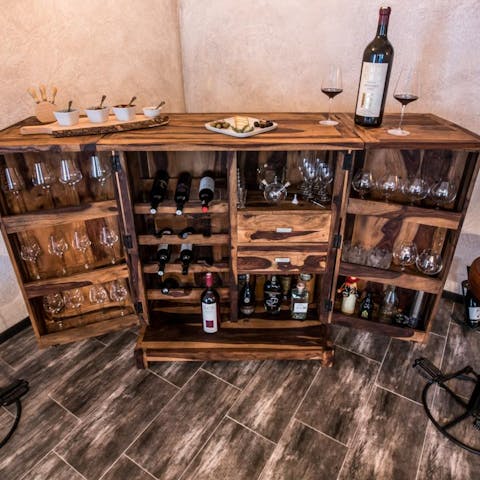 Sample Croatian wines from the private wine cellar